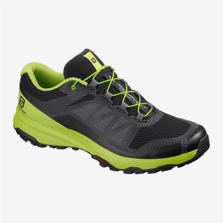 Salomon XA DISCOVERY Mens Trail Running Shoes Black/Green | Salomon South Africa